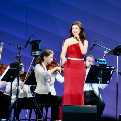 Margaret performing with the Atlanta Pops Orchestra