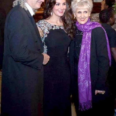 Margaret with Brian May and his wife Anita Dobson