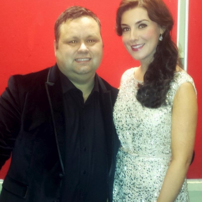 Margaret on tour with Paul Potts