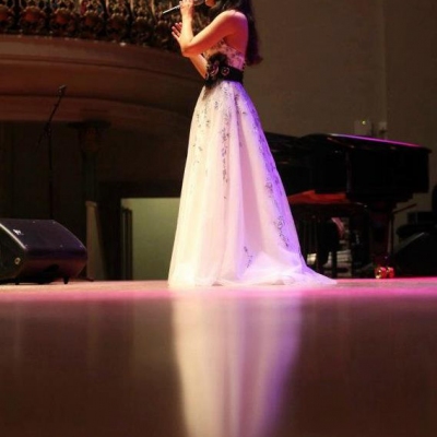 Margaret on stage at the Ulster Hall, Belfast