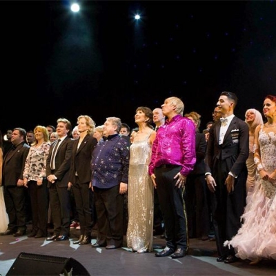 Curtain call with the cast at the Theatre Royal