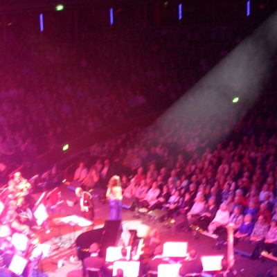 Margaret on stage at the Royal Albert Hall performing in 