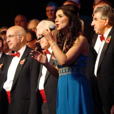 Margaret on tour with the Welsh Fron Male Voice Choir