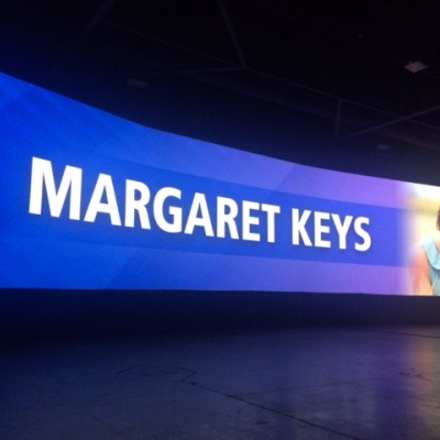 Margaret performs at the Atlanta World Congress Centre to an audience of 44,000
